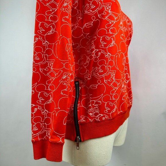 Adam + Yve Kids Disney Sweatshirt, Mickey Mouse, Red/White,Zipper, Youth Size 10 - Picture 2 of 9